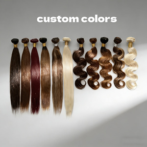 Extensions per <span class=keywords><strong>capelli</strong></span> indiani Remy all'ingrosso, tessitura a doppia trama, neri naturali, tinti e permanentati, lisci e senza grovigli - Product Image 5
