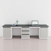 Mesa de Laboratorio Personalizada de Acero para Montaje en Suelo, Resistente a Ácidos, Álcalis y Corrosión, de Alta Calidad