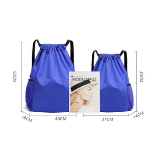 Sac à dos à cordon personnalisé, imperméable, avec poche zippée, sac à cordon pour la gym, sac de natation pour hommes et femmes - Product Image 2
