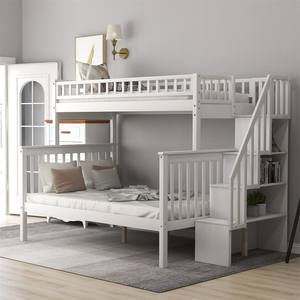 Dormitorio multifuncional Cama de dos pisos Muebles de madera modernos Litera para niños con almacenamiento - Product Image 1
