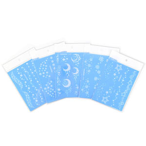 Autocollants de <span class=keywords><strong>tatouage</strong></span> au henné blanc conception de <span class=keywords><strong>dentelle</strong></span> pour le visage, la main, le <span class=keywords><strong>bras</strong></span> et la clavicule, tatouages temporaires de transfert d'eau avec film PET - Product Image 6