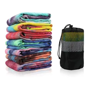 定制设计超细纤维沙滩巾运动标志印花健身巾环保防滑瑜伽巾