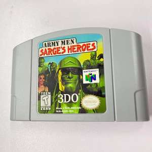 Cartouche de jeu AR MY MEN SARGES HEROS Version US NTSC en plastique pour console 64 - Product Image 2