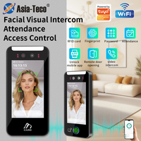 Asia-Teco - Control de Acceso y Asistencia con Reconocimiento Facial, Huella Dactilar y Tarjeta RFID, Resistente al Agua, WiFi, Red TCPIP, Software Gratuito en la Nube