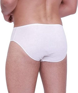 กางเกงบ็อกเซอร์สำหรับผู้ชายกางเกงในผ้าฝ้ายแบบ100% กางเกงในชายแบบใช้แล้วทิ้งกางเกงในชายแบบมีช่องระบาย - Product Image 4