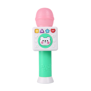 Microphone de karaoké sans fil portable personnalisé éducation précoce plastique ABS chantant puissant écho forme de dessin animé pour les enfants de 5 à 7 ans - Product Image 1