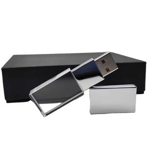 Clé USB de haute qualité clé USB 32 Go 64 Go 128 Go 256 Go clé USB en verre cristal avec lumière LED clé USB en verre - Product Image 1