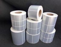 Étiquettes adhésives rondes imperméables en PET argentées pour cadeaux ou scellage, imprimables en direct par transfert thermique