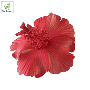 Têtes de fleurs artificielles Hibiscus Rosa pour bricolage Clip de couronne Décoration d'hôtel de mariage Arrangement floral - Product Image 6