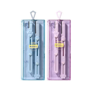 Lmltop Cat Paw - Recortador de Cejas Telescópico de Doble Punta, Acero Inoxidable, Paquete de 2, Colores Aleatorios - Product Image 2