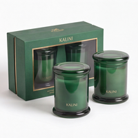 Vente en gros de pots en verre vides de luxe de 12 oz avec logo personnalisé, avec boîte, pour la fabrication de bougies, l'emballage de cadeaux et la décoration de la maison