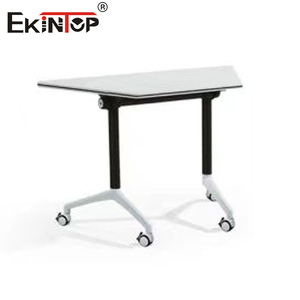 Sinonis Portable Simple Movable <b>Foldable</b> School Meeting Conference Training Computer Study <b>Table</b> <b>Desk</b> with Wheels - Product Image 3