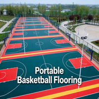 Suelo Deportivo Multiusos para Interiores y Exteriores, Resistente a la Intemperie, Losetas Portátiles Encajables de PP, Absorción de Impactos, Ecológico