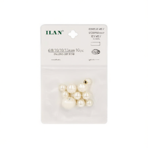 Perla di ilan con fermacorda 6/8/10/12mm 10 pezzi per la creazione di gioielli - Product Image 1