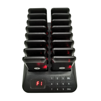 Bonne qualité Table radiomessagerie Beeper 1 Base 16 Buzzers pas de vibrant sans fil serveur système d'appel téléavertisseur pour Restaurant Dessert Bar
