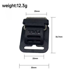 सामरिक बैकपैक बेल्ट बैग वेबबिंग प्लास्टिक समायोज्य त्वरित-रिलीज 25 मिमी काला चुंबक स्व-प्रिमिंग बकल - Product Image 2