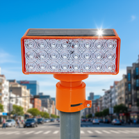 Maxroad MR-SLL110, signalisation routière de sécurité, lumière stroboscopique solaire, couleur jaune, protection IP33, réfléchissant, LED haute luminosité