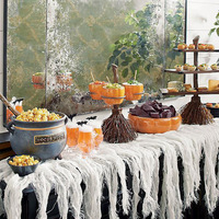 2026 Halloween Pot à bonbons citrouille en résine, support à collation en forme de balai, décor de table de fête peint, livraison directe