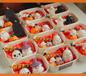 Vela <span class=keywords><strong>de</strong></span> Halloween hecha a mano personalizada, pequeño regalo al por mayor <span class=keywords><strong>de</strong></span> fragancia, juego <span class=keywords><strong>de</strong></span> velas <span class=keywords><strong>de</strong></span> aromaterapia en forma <span class=keywords><strong>de</strong></span> calabaza - Product Image 6