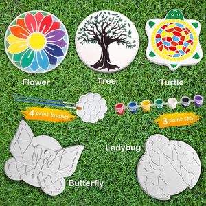 Paint Your Own Stepping <b>Stones</b> DIY Ceramic <b>Painting</b> Kit Outdoor Garden Art & Craft <b>Painting</b> Set for Boys & Girls - Product Image 2