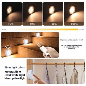 Modern <b>LED</b> Spotlight Wireless Dimmable Night <b>Light</b> <b>with</b> Remote Control for Bedroom Cabinet - Product Image 3