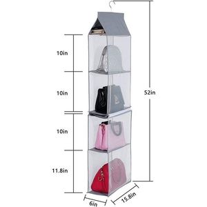 Organisateur de sacs de placard multi-niveaux en non-tissé, pliable, à suspendre, avec crochet – Meilleure vente - Product Image 2