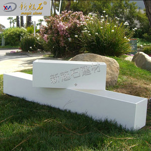 Nuevo Macetero de Cemento GRC Magic Stone, Tamaño Personalizado, Blanco, de Pie, para Hoteles, Centros Comerciales y Paisajismo - Product Image 1