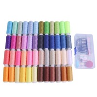 Looen Couleur Polyester Fil À Coudre Ensemble pour Machine À Coudre Aiguilles À Coudre À La Main 100 mètres Longueur Durable 0.5mm Épaisseur Modèle