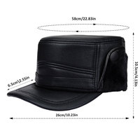 Cálido regalo de invierno estilo callejero común PU gorra de béisbol de cuero protección para los oídos hombres mayores regalo de Navidad de Acción de Gracias