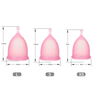 HZ Reutilizable Safety Health Lady Copa Menstrual de silicona suave para prevenir alergias Copa <span class=keywords><strong>Menstruación</strong></span> Organic Travel Copa Menstrual - Product Image 6