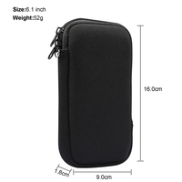 Tas Ponsel Universal Neoprena dengan Logo Kustom, Kantong Earphone, dan Tali Selempang Leher