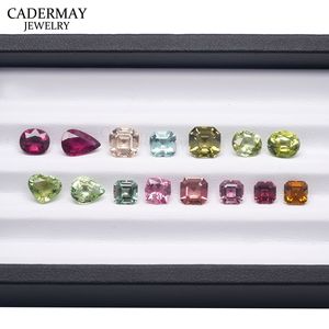 Cadermay Natural Tourmaline Loose Stones Mixed Colors Mixed Shapes For Jewelry Making - Product Image 1