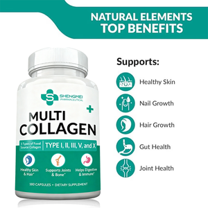 Shengmei Collageen Verlichting Pillen Vitamine C Kruidensupplementen Detox Anti Veroudering Huid Whitening Capsules - Product Image 4