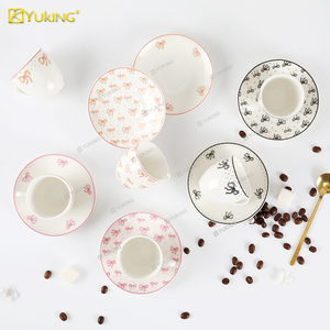 Ensemble de tasses à <span class=keywords><strong>café</strong></span> en céramique à motif papillon de qualité supérieure |   Boisson au lait multi-usage pour le petit-déjeuner et le thé de l'après-midi à la maison - Product Image 5