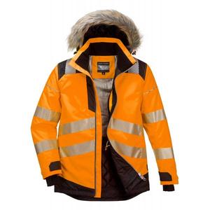 PORTWEST - PW369OBR4XL PW3 High visibility <b>orange</b>/black winter parka jacket - EAN 5036108352258 <b>HI</b>-<b>VIS</b> WORKWEAR - Product Image 1