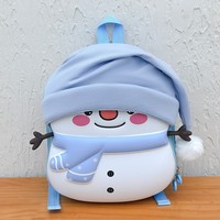 Mochila Impermeable de Moda para Niñas con Diseño de Muñeco de Nieve, Cierre de Cremallera, Capacidad de 20-36L, para Niños de Jardín de Infancia