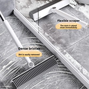 Plastic Long-Handled Floor Brush & Scrubber for Bathroom <b>Gap</b> Cleaning Wall Washing Toilet Tile-Grout Scrubber - Product Image 3