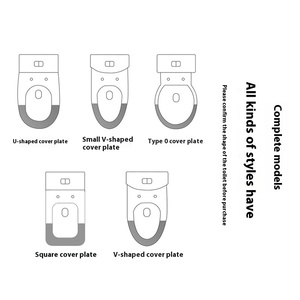 Coprisedile da bagno morbido stampato a tre lati coprisedile da bagno con spessore allungato colorato Slow-Down moderno per la casa OEM disponibile - Product Image 2
