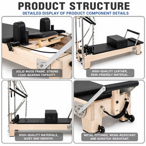 Máquina <span class=keywords><strong>de</strong></span> <span class=keywords><strong>Pilates</strong></span> <span class=keywords><strong>de</strong></span> Alta Gama, Hecha <span class=keywords><strong>de</strong></span> Madera, con Estructura Tipo Torre, Utilizada para Entrenamiento <span class=keywords><strong>de</strong></span> <span class=keywords><strong>Pilates</strong></span> y Yoga - Product Image 6