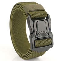 Ceinture YWHCHI multifonctionnelle en nylon, ceinture en toile épaisse à double couche, boucle en alliage d'aluminium, ceinture tactique personnalisée