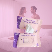 Lingettes intimes à l'acide borique pour femmes adultes – Soin vaginal et nettoyage des parties génitales externes