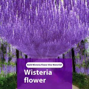 Guirnalda de Flores de Glicinia de Seda Artificial Hechas a Mano, Decoración Moderna y Ecológica para Bodas, Día de la Madre, Hogar y Navidad - Product Image 4