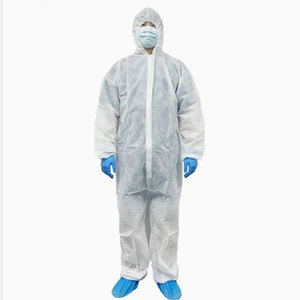 Overol Desechable Blanco de Polipropileno (PP) No Tejido de 28gsm y 25gsm, Antipolvo, para Procesamiento de Alimentos y Cuartos Limpios - Product Image 1