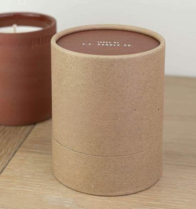 Cylindre recyclé papier kraft bougie papier Tube emballage carton boîte ronde Tube avec taille personnalisée - Product Image 4