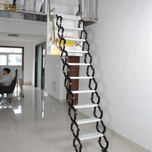 <span class=keywords><strong>Escalera</strong></span> telescópica plegable <span class=keywords><strong>pequeña</strong></span> para el hogar, <span class=keywords><strong>escalera</strong></span> de paso plegable eléctrica de aluminio y acero de aleación de seguridad multifunción - Product Image 2