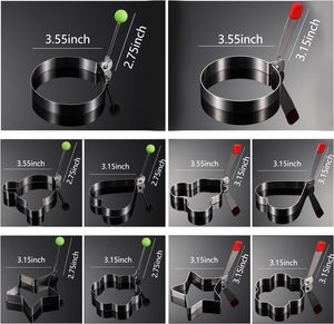 Accesorios de Cocina de Acero Inoxidable, Molde para Huevos y Molde para Panqueques para Cocinar en Casa, Anillo y Moldeador de Huevos, Utensilio para Cocinar Huevos - Product Image 6