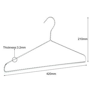 LINDON Einzigartiger Gedrehter Metall-Kleiderbügel Schlanker Chrom-Kleiderbügel für Schrankorganisation - Product Image 3