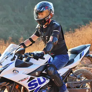 WOSAWE摩托车赛车胸部防弹衣安全肘部和护膝防护套装