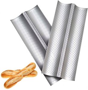 Ensemble <span class=keywords><strong>De</strong></span> Baguettes Outils Boulangerie Plateaux <span class=keywords><strong>Boulanger</strong></span> Patissier Anneaux Cuisson Acier Moule A Gateau Chauve Souris - Product Image 3