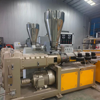 Ligne de production de profilés pour panneaux à persiennes coniques à double vis en WPC/PVC, machine de fabrication de panneaux Great Wall